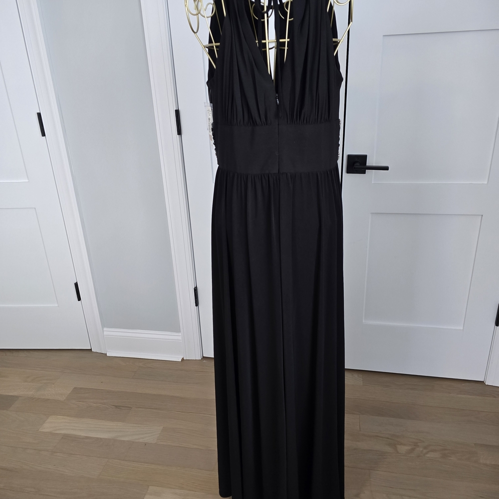 R&M Richards Elegant Black Wedding Guest Dress